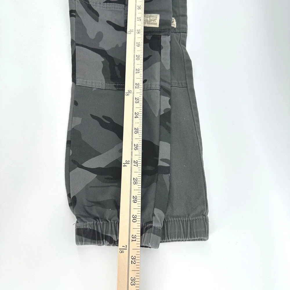 Levi's Cargo Joggers‎ Kids S 8-10 Grey Camo Excellent 2 Pack Bundle Drawstring